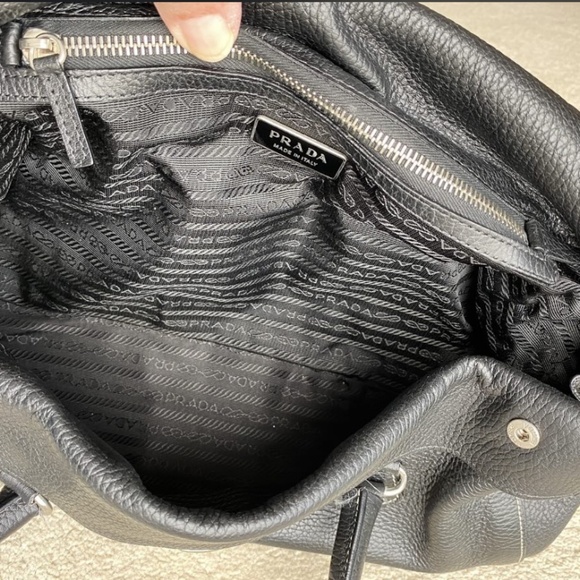 Vintage Prada Black Leather Shoulder Bag - Picture 6 of 6